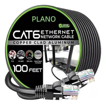 Comprar Mfdf®30 Metros Cable Red Plano Categoria 6 Cat6 Rj45 Utp Ethernet Cable ethernet exterior connector RJ45 cable UTP cat6 color círculo negro MFDF