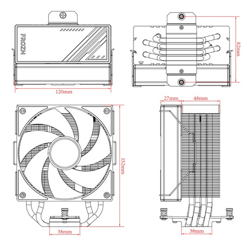 Cpu Cooler Id-cooling Frozn A410 Argb Blanco 220w Tdp Argb