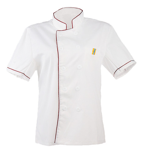 Chef Coat Cocinero Ropa Tela Jacket L Rojo4 Rojo4 L