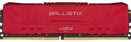 Memoria RAM Ballistix gamer color rojo  8GB 1 Crucial BL8G26C16U4R