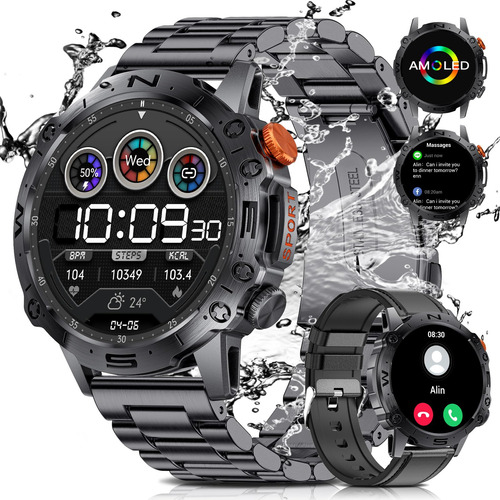 Esfoe Amoled Relojes Inteligentes Militares De 1.43 Pulgadas