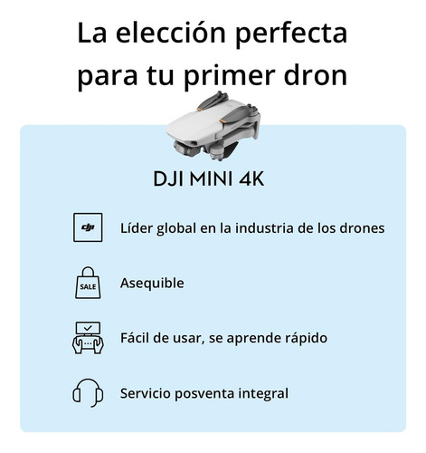 Dji Mini 4k Vuela Más Combo Dron Cámara Uhd 249g 93min