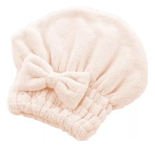 Gorro De Baño: Turbante Microfibra Secado Rápido - Beige 