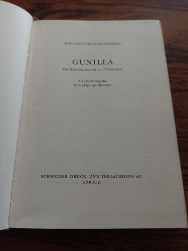 Gunilla - Disa Netterstrom Jonsson - Zurich (alemán) (Usado)