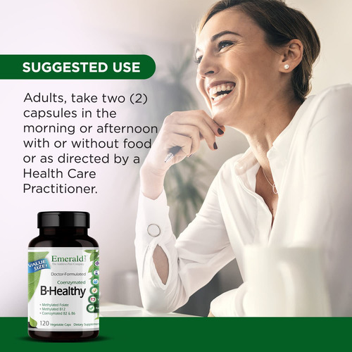 Emerald Labs B-healthy Complejo Vitaminas B Vegano 120c