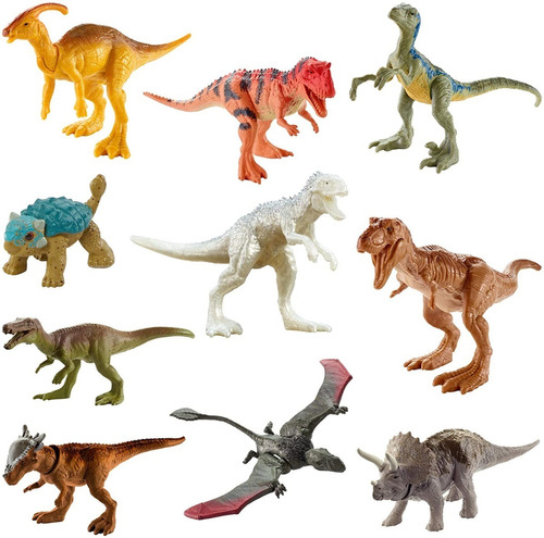 Dinosaurios Set 10 Unid. Jurassic World Mini Original Mattel