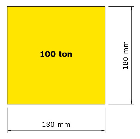 Cilindro Hidráulico - Curso: 100 - 100 Ton - Simples Ação