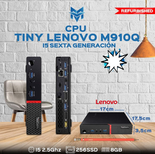 Cpu Tiny Lenovo M910q I5 Sexta Generación 