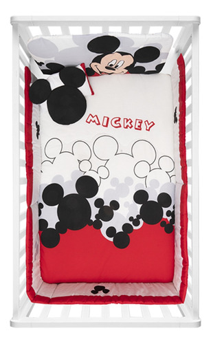 Set De Edredon Cama Cuna Corral Bebe Mickey Chiquimundo