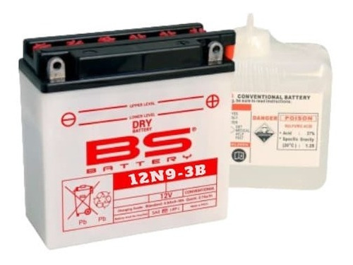 Bateria Dry 12 Volt - 9 Ah ''bs-battery'' (12n9-3b)