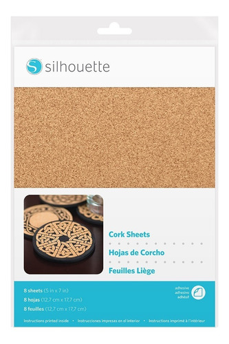 Imagen 1 de 1 de Hojas De Papel Silhouette De Material Corcho / Cork Sheets