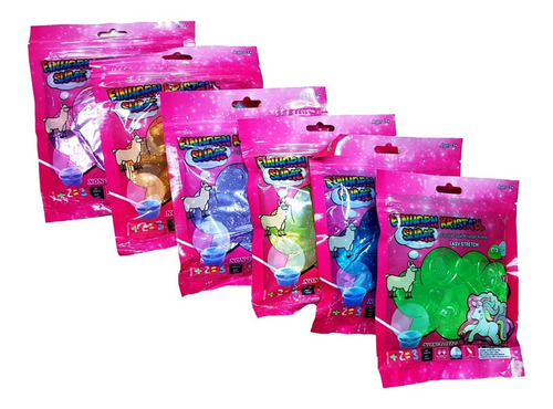 Pack De 6 Masas Slime Goma Eva Flexible De Colores J-153 