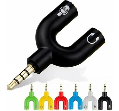 Adaptador Audio Splitter 3.5mm Doble Microfono + Audio Pc Xl