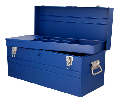 Caja Portaherramientas Metálica Color Azul 23  X 10  X 11  U