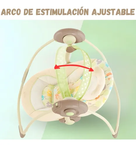 Silla Mecedora Electrica Bebes Musical Reclinable Y Plegable