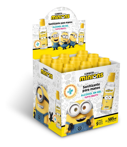 Alcohol En Gel Minions Kids Tutti Frutti - Display