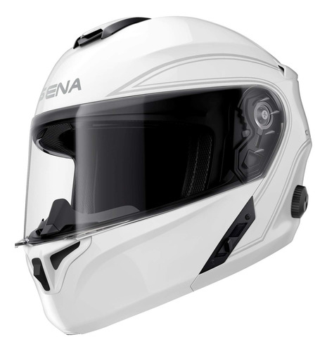 Casco Inteligente Modular De Outush (blanco Brillo, Medio)