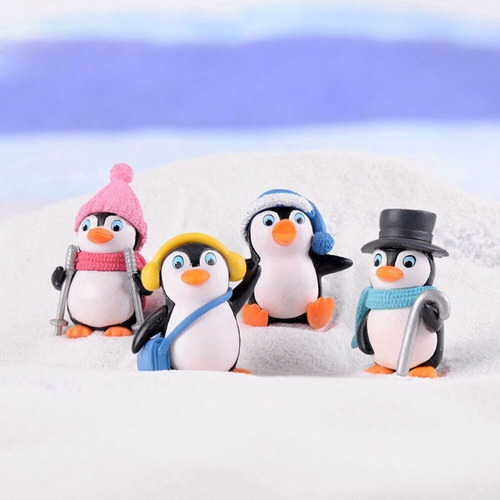 Pingüinos Miniatura Decoración Micro Paisaje Casa De Muñecas