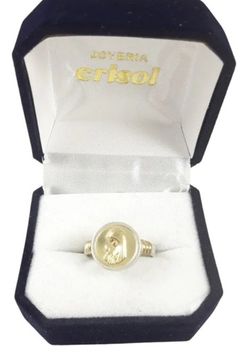 Anillo Mujer Plata Y Oro Virgen Niña