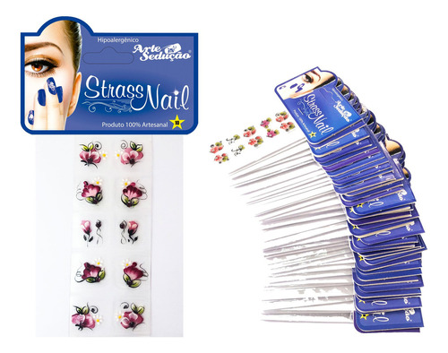 Kit 500 Adesivos Para Unhas Strass Nail, 100% Artesanal