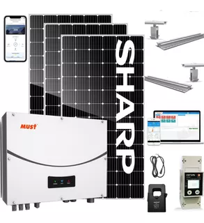 Kit Solar Ahorro 1580 Kilowatts On Grid Panel Sharp 10kw