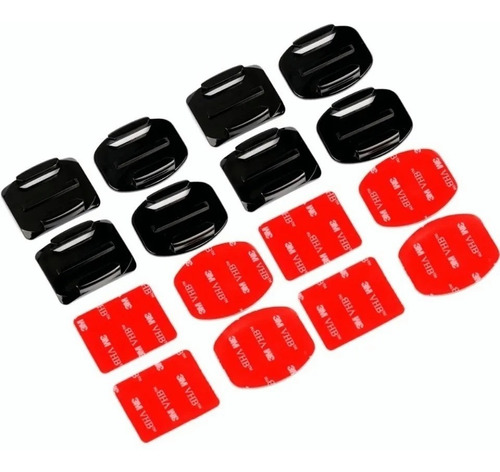 Pack 8 Bases Monturas Adhesiva Curva Y Plana Para Gopro 