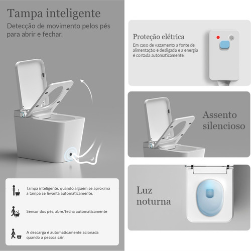 Vaso Sanitário Inteligente De Luxo Smart Toilet Branco