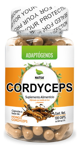 Cordyceps 100 Cápsulas, Adaptogeno Calidad Premium
