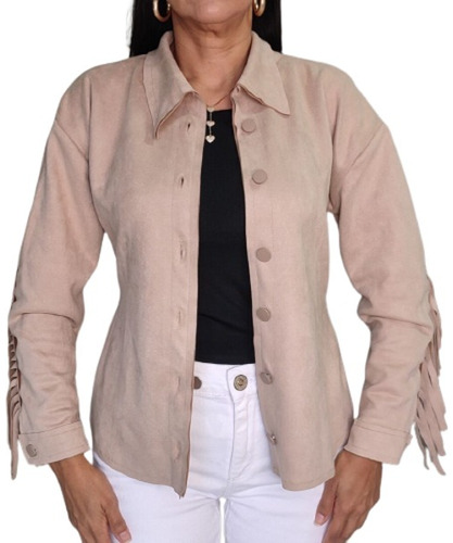 Chaqueta De Mujer Elegante Flecos Tendencia Moda Boho