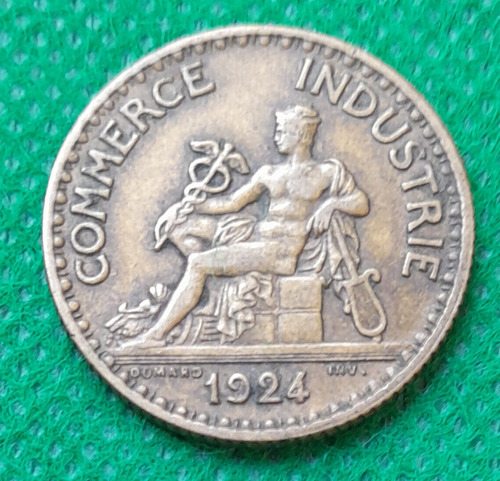 Moneda De 1 Franco, Pais Francia, Año 1924. Excelente Estado