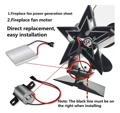  01 Accesorio para ventilador de chimenea, ventilador de  repuesto para chimenea, Sopladores de chimenea y estufa