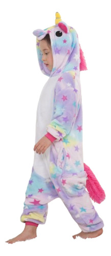 Kigurumi Pijamas Niños Plush Disfraz Unicornio Con Estrellas