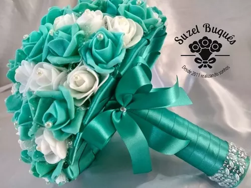 Buquê / Bouquet De Noiva Casamentos - Eva - Tiffany (verde)