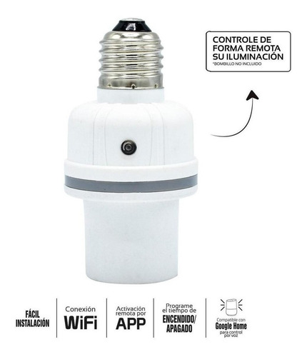 Imagen 2 de 9 de Roseta Inteligente Wifi 60w / 110 Vac-60hz Smart