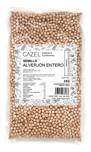 Alverjón Entero Premium Oaxaca 1kg