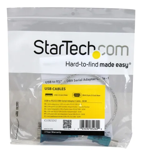 Usb To Rs232 Db9 Serial Adapter Cable Startech.com 91cm