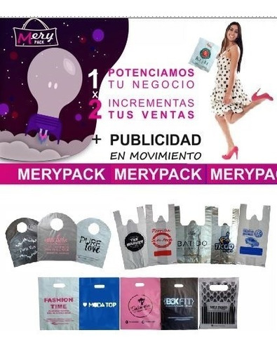 Imagen 4 de 4 de Bolsas Ecommerce Con Logo Rosa Sonrie 30x45 X200u