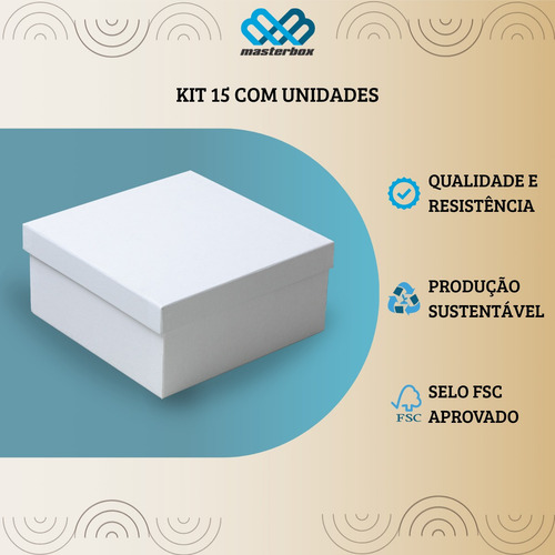 Kit 30 Caixas Cartonada Para Presentes Sofisticada 19x19x9cm