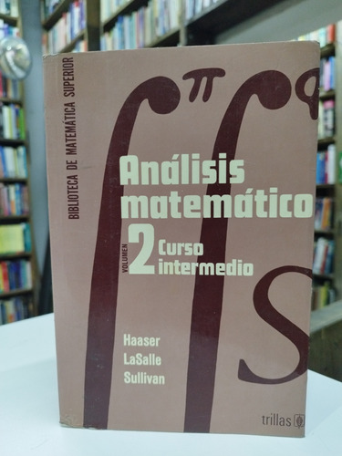 Libro. Análisis Matemático. Vol 2. Haaser, Et Al. 