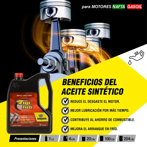 Aceite Sintético 5w40 Bardahl 4l