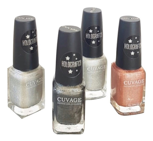 Imagen 3 de 10 de Esmaltes De Uñas Holografico Sin Tacc Cuvage Pro Keratine