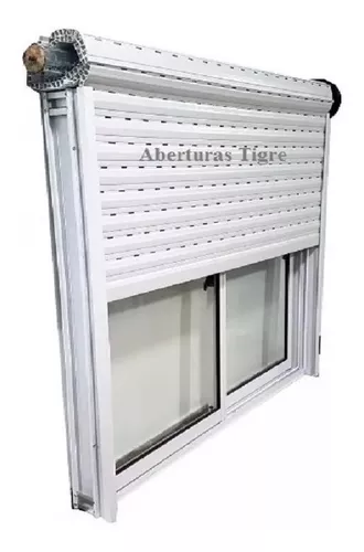 Ventana Aluminio Blanco 180x90 Con Mosquitero Y Persiana Pvc