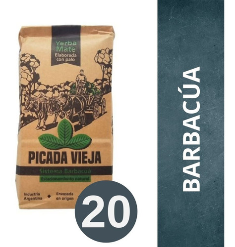Imagen 1 de 7 de Yerba Mate Barbacuá Picada Vieja 20 X 500 Gr