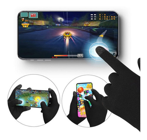 Imagen 4 de 10 de 2 Pz Guantes Funda Gamer P/ Antisudor Shot Teléfono Móvil