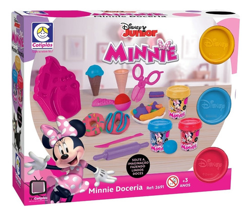 Kit De Massinha Disney Minnie Doceria - Brinquedo Cotiplás