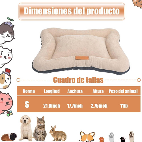 Cama For Perros Medianos, Alfombra Suave Y Esponjosa For