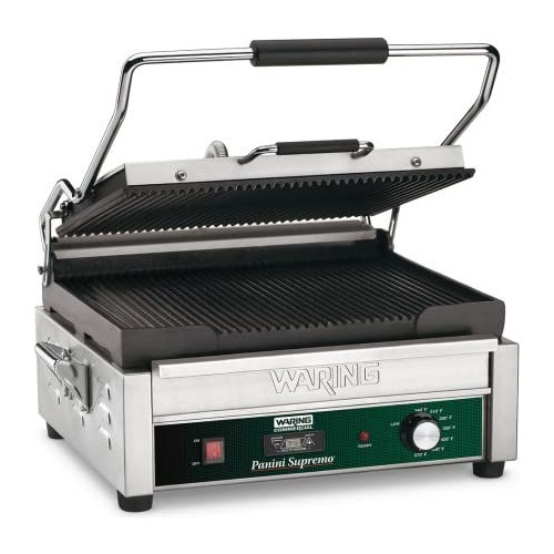 Waring Wpg250t Parrilla Ranuradas Panini Comercial