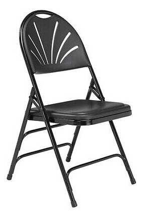 National Public Seating 1110 Folding Chair, Plastic, Bla Aad