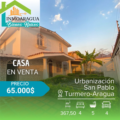 Casa En Venta/ Urbanización San Pablo Turmero/ Pg1112