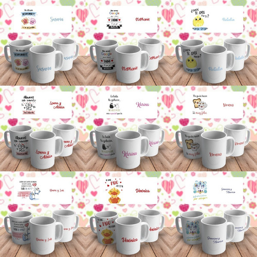 +10 Plantillas Para Sublimar Tazas De Amor Frases Psd